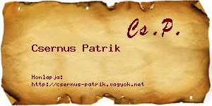 Csernus Patrik névjegykártya
